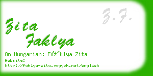 zita faklya business card